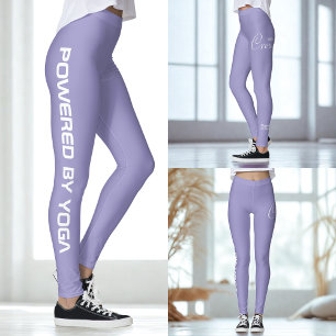 Benutzerdefinierter Druck Yoga-Crew Blasslila Lave Leggings