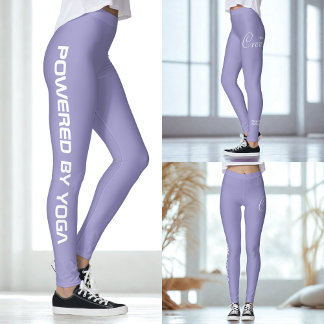 Benutzerdefinierter Druck Yoga-Crew Blasslila Lave Leggings