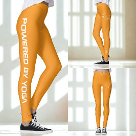 Benutzerdefinierter Druck Yoga-Crew Bright Orange Leggings
