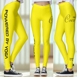 Benutzerdefinierter Druck Yoga-Crew Bright Yellow Leggings