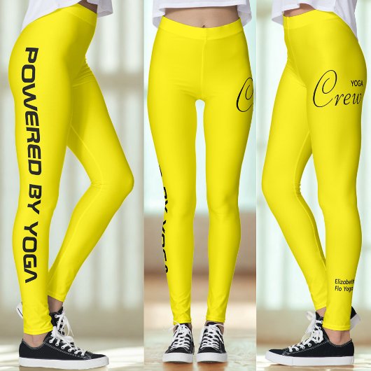 Benutzerdefinierter Druck Yoga-Crew Bright Yellow Leggings