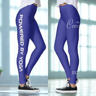 Benutzerdefinierter Druck Yoga-Crew Deep Blue Leggings