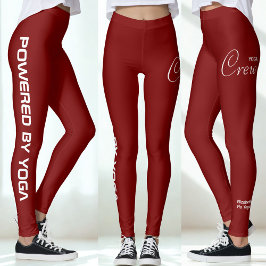 Benutzerdefinierter Druck Yoga-Crew Deep Red Leggings