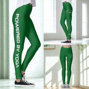 Benutzerdefinierter Druck Yoga Crew Forrest Green Leggings