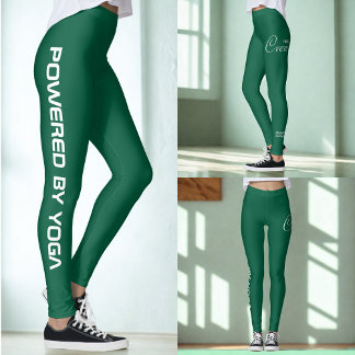 Benutzerdefinierter Druck Yoga Crew Jägergrün Leggings