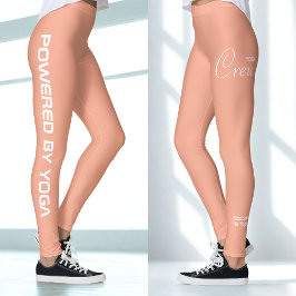 Benutzerdefinierter Druck Yoga-Crew Peach Leggings