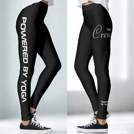 Benutzerdefinierter Druck Yoga-Crew Schwarz Leggings
