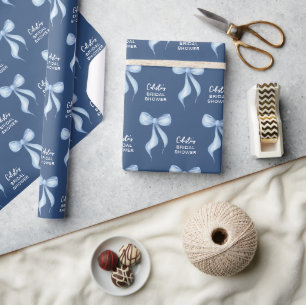 Benutzerdefinierter Dusty Blue Wasserfarbe-Bogen B Geschenkpapier