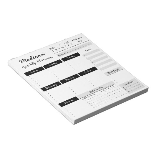 Benutzerdefinierter Editor für personalisierten Wo Notizblock (angewinkelt)