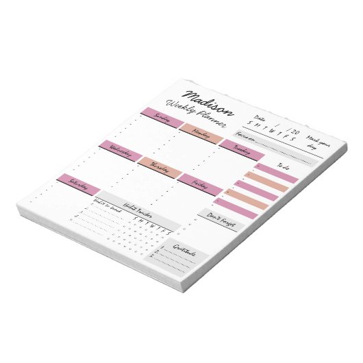 Benutzerdefinierter Editor für personalisierten Wo Notizblock (Rotiert)