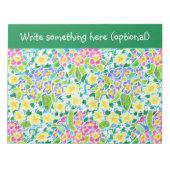 Benutzerdefinierter Editor oder Jotter, Primrosen, Notizblock (Vorderseite)