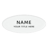 Benutzerdefinierter einfacher, sauberer weißer Tit Namenschild (Vorderseite)