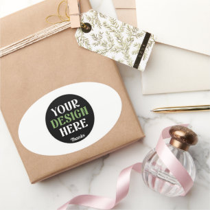 benutzerdefinierter, einzigartiger, eleganter & mi ovaler aufkleber