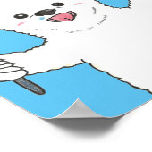 Benutzerdefinierter Eisbär-Tier-Kinderzimmerposter Poster (Ecke)