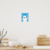 Benutzerdefinierter Eisbär-Tier-Kinderzimmerposter Poster (Küche)