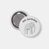Benutzerdefinierter Elefant Frohe Geburtstag Party Magnet (Vorderseite/Rückseite)