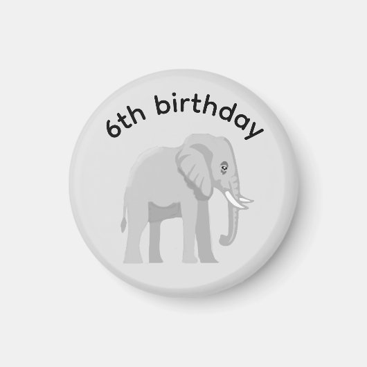 Benutzerdefinierter Elefant Frohe Geburtstag Party Magnet (Vorne)