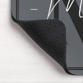 Benutzerdefinierter Eleganter Anthrazitgrauer Anfa Mousepad (Ecke)