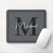 Benutzerdefinierter Eleganter Anthrazitgrauer Anfa Mousepad (Mit Mouse)