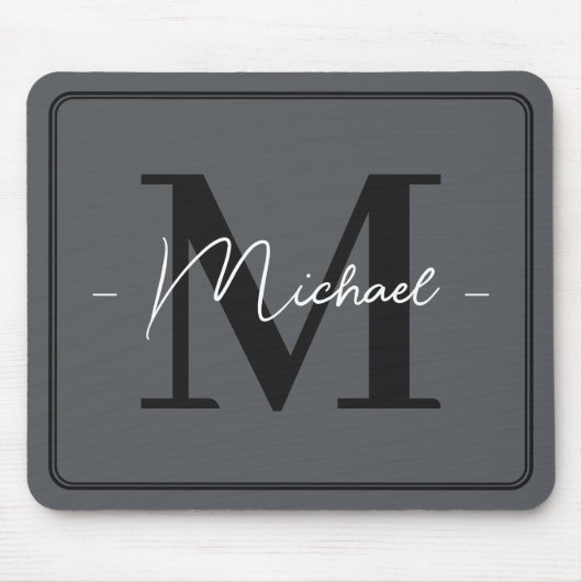 Benutzerdefinierter Eleganter Anthrazitgrauer Anfa Mousepad (Vorne)