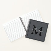 Benutzerdefinierter Eleganter Anthrazitgrauer Anfa Notizblock (Innenseite)