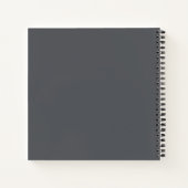 Benutzerdefinierter Eleganter Anthrazitgrauer Anfa Notizblock (Rückseite)
