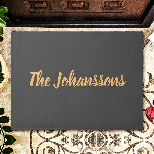 Benutzerdefinierter eleganter Familienname Fußmatte