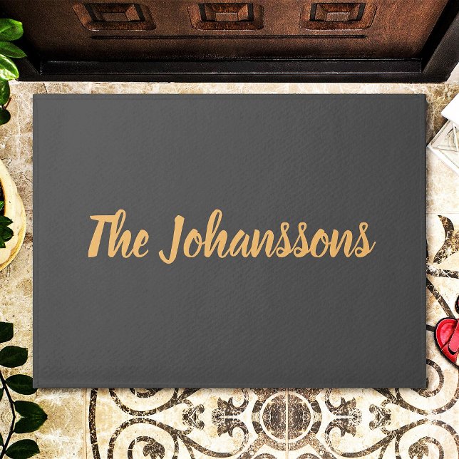 Benutzerdefinierter eleganter Familienname Fußmatte (Von Creator hochgeladen)