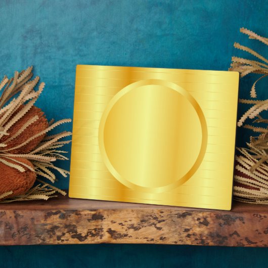 Benutzerdefinierter eleganter Goldene Look Hinzufü Fotoplatte (Seite)