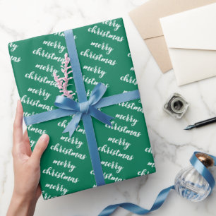 Benutzerdefinierter eleganter Kiefernbaum Grüne Fr Geschenkpapier
