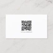 Benutzerdefinierter eleganter, moderner QR-Code Visitenkarte (Rückseite)