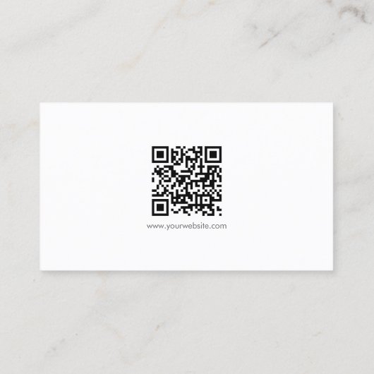 Benutzerdefinierter eleganter, moderner QR-Code Visitenkarte (Rückseite)
