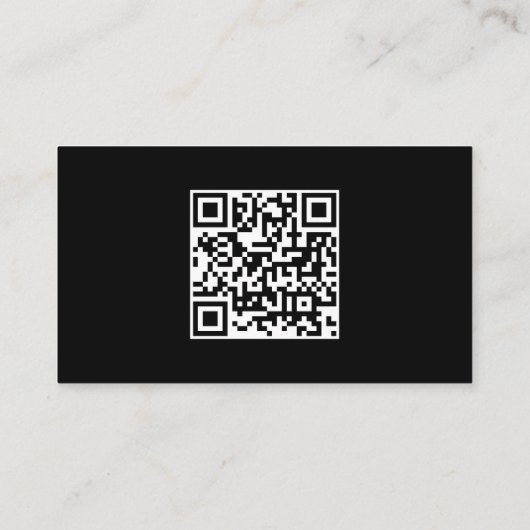 Benutzerdefinierter eleganter, moderner QR-Code Visitenkarte (Rückseite)