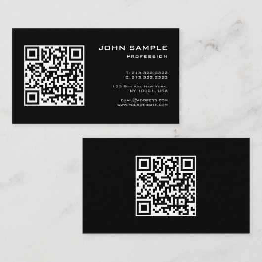 Benutzerdefinierter eleganter, moderner QR-Code Visitenkarte (Vorne/Hinten)
