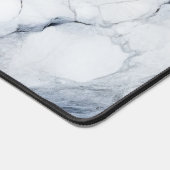 Benutzerdefinierter eleganter Monogram-hellblauer Schreibtischunterlage (Ecke)