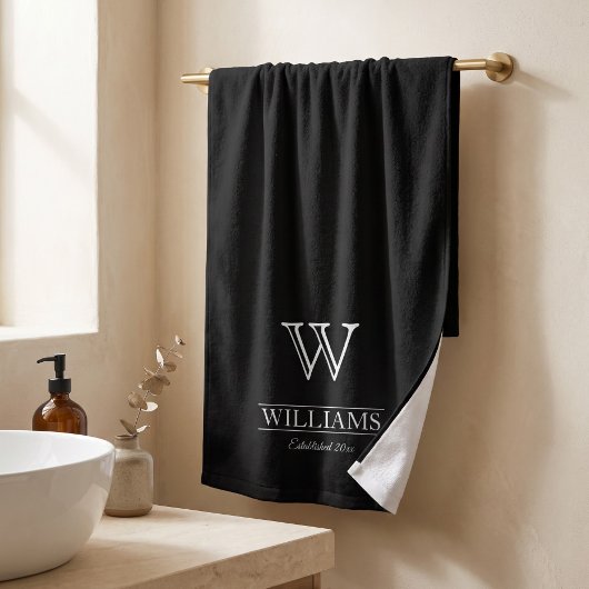 Benutzerdefinierter eleganter Name der Monogram-Fa Handtuch