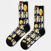Benutzerdefinierter Emoji-Liebe-Foto Socken (Linkes Detail)