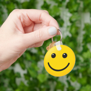 Benutzerdefinierter Emoji-Stil Gelbes Gesicht Styl Schlüsselanhänger