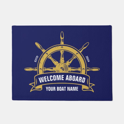 Benutzerdefinierter Empfang an Bord des Nautical W Fußmatte (Vorderseite)