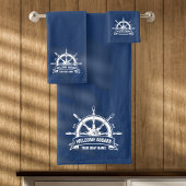 Benutzerdefinierter Empfang an Bord eines Schiffes Badhandtuch Set