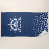 Benutzerdefinierter Empfang an Bord eines Schiffes Strandtuch (Vorderseite)