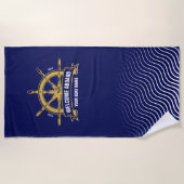 Benutzerdefinierter Empfang an Bord eines Schiffes Strandtuch (Vorderseite)