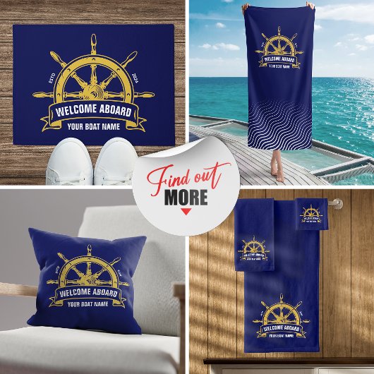 Benutzerdefinierter Empfang an Bord eines Schiffes Strandtuch