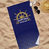 Benutzerdefinierter Empfang an Bord eines Schiffes Strandtuch