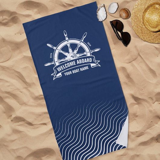 Benutzerdefinierter Empfang an Bord eines Schiffes Strandtuch