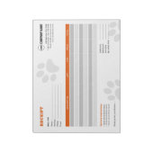 Benutzerdefinierter Empfang von Pet Sitter Notizblock (Rotiert)