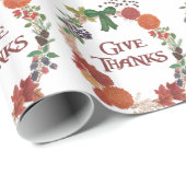 Benutzerdefinierter Erntedank dank Fall Wreath Geschenkpapier (Rolleneckpunkt)