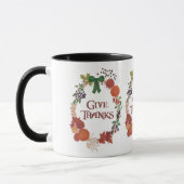 Benutzerdefinierter Erntedank dank Fall Wreath Tasse (Links)
