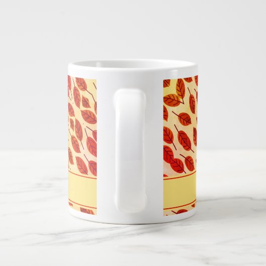 Benutzerdefinierter ERNTEDANK Herbstausgänge Jumbo-Tasse (Rückseite)