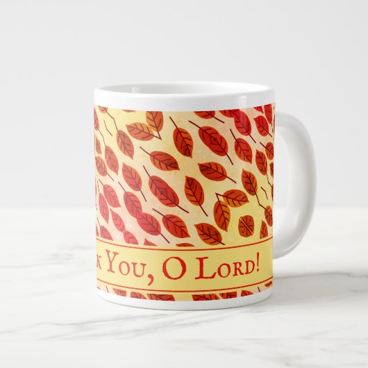 Benutzerdefinierter ERNTEDANK Herbstausgänge Jumbo-Tasse (Vorderseite Rechts)